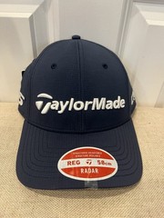 NWT TaylorMade Men’s Navy and White Logo Golf Cap