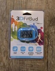 3D Fitbud Simple Step Counter Walking 3D Pedometer with Clip and Lanyard A420S