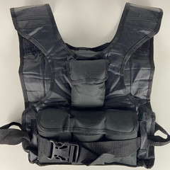 Adjustable Weighted Vest 0-18 Lb. for Women Men Running Training Rucking Black
