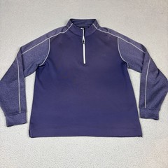 FootJoy 1/4 Zip Pullover Mens Large Purple Performance High Neck Golf