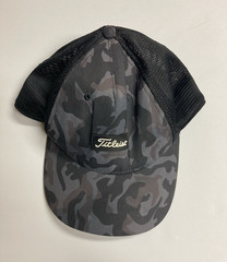Titleist Camo Mesh Back Golf Hat L/XL Black Gray Logo TH23FM-0LXL