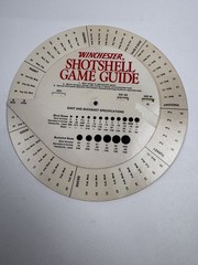 Vintage Winchester Shotshell Game Guide Rotatng Hunting Shotgun Choke Wheel 1987