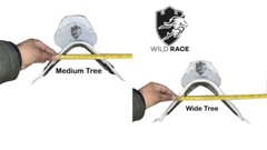 WILD RACE Leather Jumping/Close contact, Double Flap Changeable Gullets Saddle