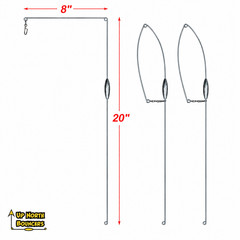 Extra-Long Bottom Bouncers, 1/2oz – 6oz, Trolling Weights, Heavy-Duty Design