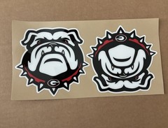 Georgia Dawg Full Size Football Helmet Decals 20mil