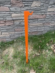 36″ Tall 3/8 AR500 Ground Stake Stand w/ Hook for Steel Shooting Targets