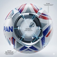 Size 5 Soccer Ball Panama Flag Design Training Match Football PU Durable