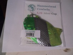 1 – HAMMERHEAD COWBELLS SIZE 5/0 (LAKE TROUT KILLER SILVER CUP) NIP