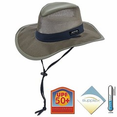 Panama Jack Mesh Crown Safari Sun Hat, 3″ Brim, Adjustable Chin Cord, UPF (SPF)