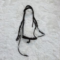 Full Brown Leather Lancers Braided English Horseback Riding Snaffle Bridle