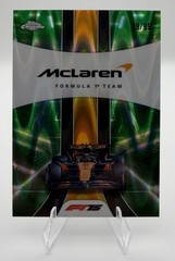 2025 Topps Chrome Formula 1 F1 McLaren Formula 1 Team Green Raywave 29/99 #176