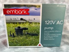 Embark 120V AC Electric Air Pump – Inflates & Deflates – Multiple Nozzles