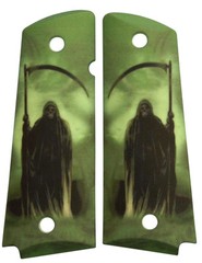 Green Reaper Grim Reaper Custom Full Size Government Commander 1911 Grips