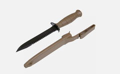 GLOCK Field Fixed Blade Survival Knife with Saw & Sheath – Flat Dark Earth…