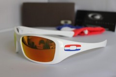 New Oakley Hijinx Holland Netherlands Flag White/Fire Sunglasses World Cup