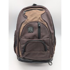 Ful Brown Tan Canvas Multi Pocket Laptop Backpack Padded Straps