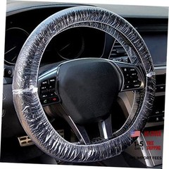 500PCS Universal Disposable Steering Wheel Cover Plastic Transparent Car