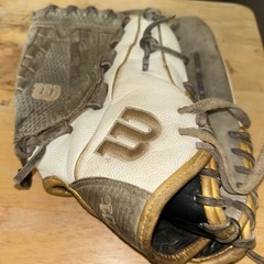Wilson A2000 V125 12.5 RHT Pro Stock Leather Glove White/Gray/Gold