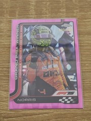 2025 Topps Chrome Formula 1 F1 Lando Norris Pink Raywave /250 McLaren #107