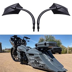 Motorcycle Mirrors,Upgrade Rearview Motorcycle Mirrors Black Irregular Shape