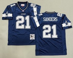 NEW Deion Sanders #21 Dallas Cowboys Throwback American Football NFL Jersey