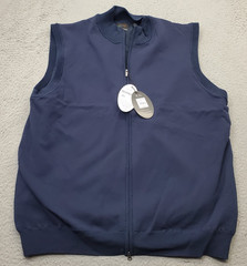 Greg Norman Golf Performance Vest Mens XL Blue Weather Knit Stretch G7F20V135