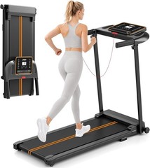 Treadmills for Home Walking Pad – Foldable Treadmill Under Desk with Handle Bar