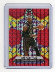 23-24 Mosaic Red and Yellow Fusion Choice City LeBron James #50/75