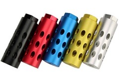Anodized Aluminum 1/2×28 Muzzle Brake Compensator for .223 5.56 w/ Crush Washer