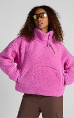 Seniq Wooluxe Fleece Pullover XLARGE Women’s Pink 1/4 Zip Oversized NWOT