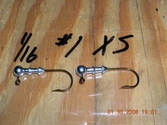 25 1/16oz Double Collar Jigs #2 #1 1/0 or 2/0 Mustad Bronze hooks You Choose