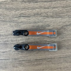 2 x Nike Logo Golf Bag Orange Zipper Pulls 2.75 Long Lot of 2 Swoosh Rubber Tip