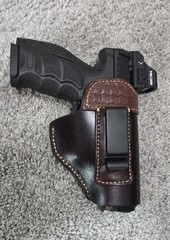 IWB Leather Concealment Holster Universal Fits Glock 19 HK VP9 and Other Models