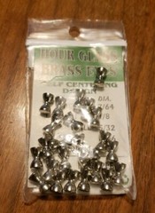 1 Pack of Wapsi Hour Glass Brass Eyes / Nickel – Medium – NEW – 24 Count