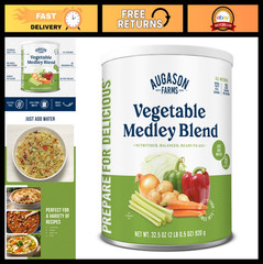 Dehydrated Vegetable Medley Blend, 131 Servings – Gluten Free Emergency Food Sup