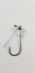 25- 1/8oz 3/0 Weedless Jighead Wire STRAIGHT EYE Grub Head Swimbait Umbrella Rig