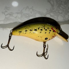Vintage Fred C Young Hand Carved And Signed #1872 Big-O Crankbait