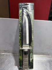Hunting Knife 8” w. Survival Kit, Storage Handle, Built-in Compass Sheath Sealed