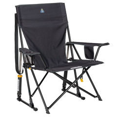 GCI Outdoor Comfort Pro Rocker Foldable Rocking Camp Chair, Dark Charcoal