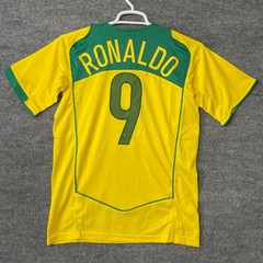 Nike Brazil Ronaldo 9 Soccer Jersey Mens Medium Yellow Green Total 90 Kit