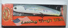 lucky craft wander 95 sinking lure 3.75″ 3/4oz white flash