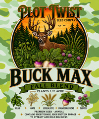 Deer Food Plot Seed Mix Blend Hunting Wildlife Clover Brassica Radish Whitetail