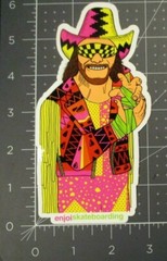 ENJOI SKATEBOARDING WWE wwf Macho Man Randy Savage STICKER skateboard decal U