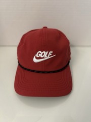 Nike Golf Men’s Aerobill Classic99 Red Hat Cap Rope Golfer Dri-fit Swoosh