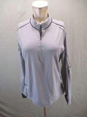Sugoi Size L Womens High Neck 1/2 Zip Back Pocket Long Sleeve Cycling Jersey 204