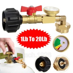1Lb To 20Lb Tank Propane Refill Adapter With Gauge And ON-Off Control Valve US
