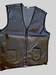 Heated Vest Men’s XL Rechargeable Battery Mobile Warming Black Full Zip