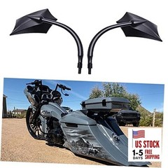 Motorcycle Mirrors,Upgrade Rearview Motorcycle Mirrors Black Irregular Shape