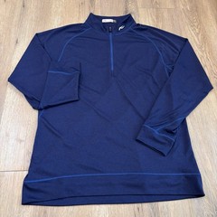 KJUS Men’s Keano Half-Zip Performance Stretch Golf Pullover Sweater Blue Size XL