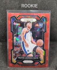 2023 PRIZM ROOKIE CRACKED ICE TRAYCE JACKSON DAVIS #148. WARRIORS
